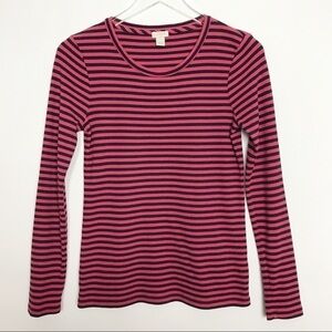 J. Crew Factory striped ribbed long sleeve top S